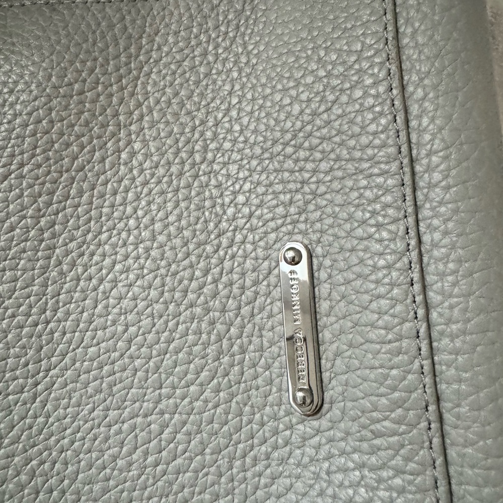 Rebecca Minkoff Darren East/West Leather Shoulder Bag in Dove Gray - Picture 12 of 16